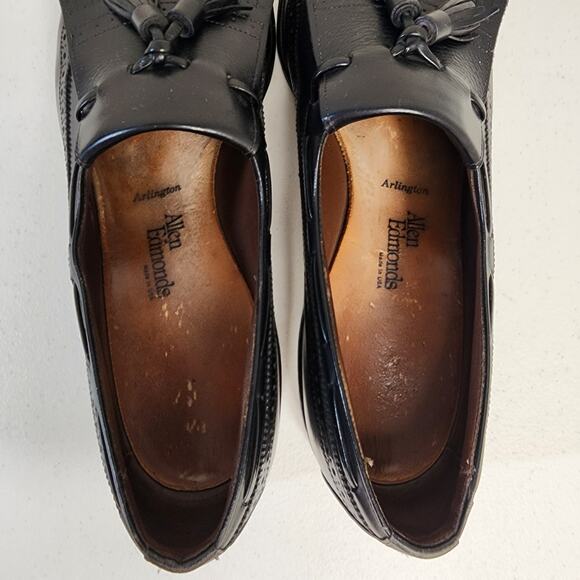 Allen Edmonds Arlington Black Leather Kiltie Tassel Loafers Size 13 AA - Picture 8 of 13